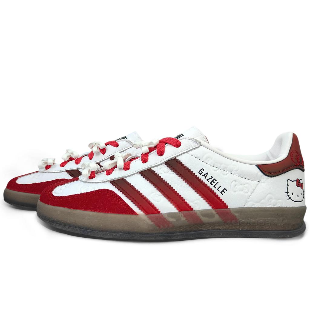 Hello Kitty x Adidas Originals GAZELLE INDOOR Нескользящие Устойчивые к истиранию Низкие Скейтбордические Кроссовки Унисекс II0013(Команда501-)