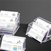 Card Storage Box Business Transparent Plastic Single Double Box Card Case Three-Layer Name Card Pedestal Desktop Card Pedestal