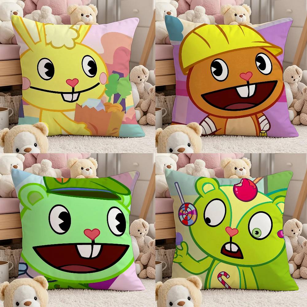 N-Ореховый H-Счастливое Дерево Друзья Наволочка Комфорт Диван-Кровать Шёлковая элегантная Невидимая молния Индивидуальная Декоративная наволочка