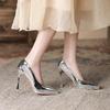 2024 Women High Heels Sexy Pointed Toe Wedding Dress Platform Pumps Fashion Patent Leather Stiletto Single Shoes Sapatos Mujer