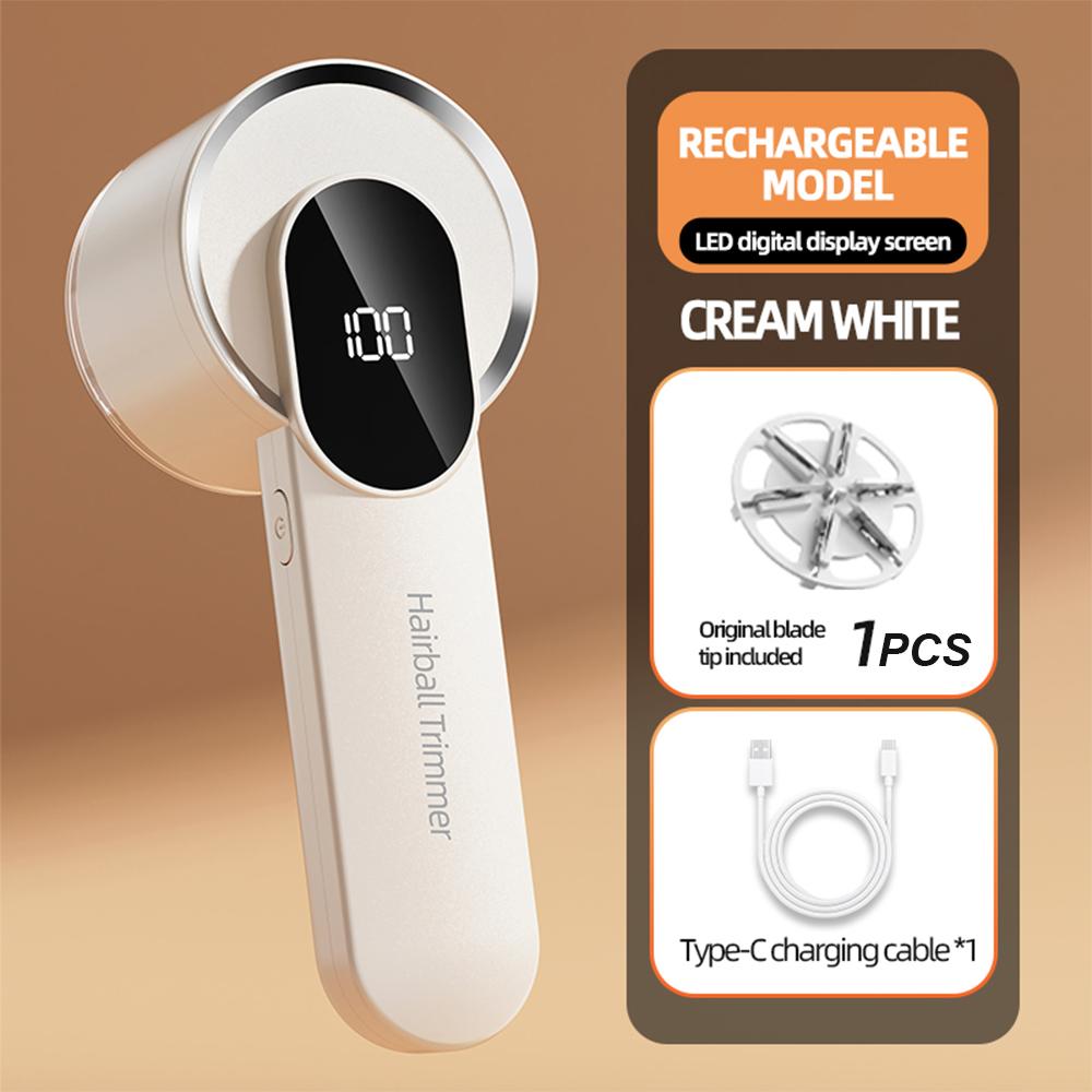 Hair Ball Trimmer Fabric Shaver Lint Remover Upgraded 6 Blade Design Fuzz Shaver Rechargeable for Travel Home Type C Charging