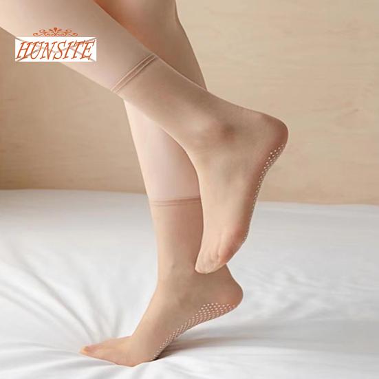 10 пар прозрачных невидимых носков средней длины, нескользящие бесшовные тонкие короткие чулки, аксессуары для обуви