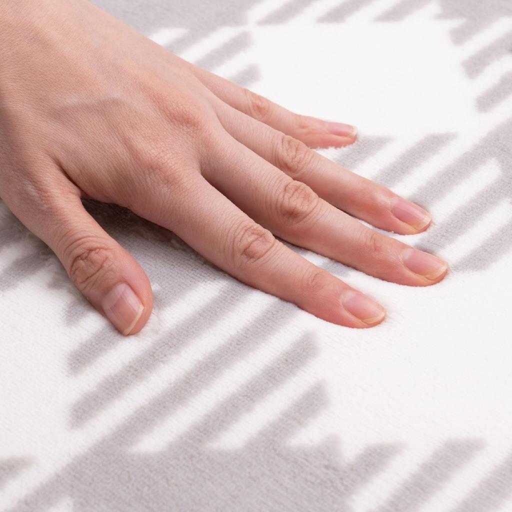 Senko Miffy Check Line 50 X 120 Character 28149 Rug, Approx. Cm, Gray, Design, Non-Slip, Cute, Fluffy, Soft, Warm, Washable,