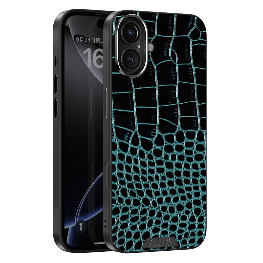 ABEEL For iPhone 16 Case Compatible with MagSafe Crocodile Texture Micro-Embossing Back Cover