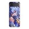 Genshin Impact Hu Tao Xiao Clear Phone Case For Samsung Galaxy Z Flip 4 5 Transparent High Hard PC For Galaxy Z Flip 3 5 Cover