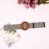 Classic Pp Grass Woven Waist Belt For Ladies With Smooth Buckle For Dress And Skirt Accessory