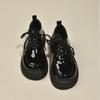 Platform Small Leather Shoes Women'S British College Style Versatile Retro Lace-Up Glossy Loafers Single Shoes