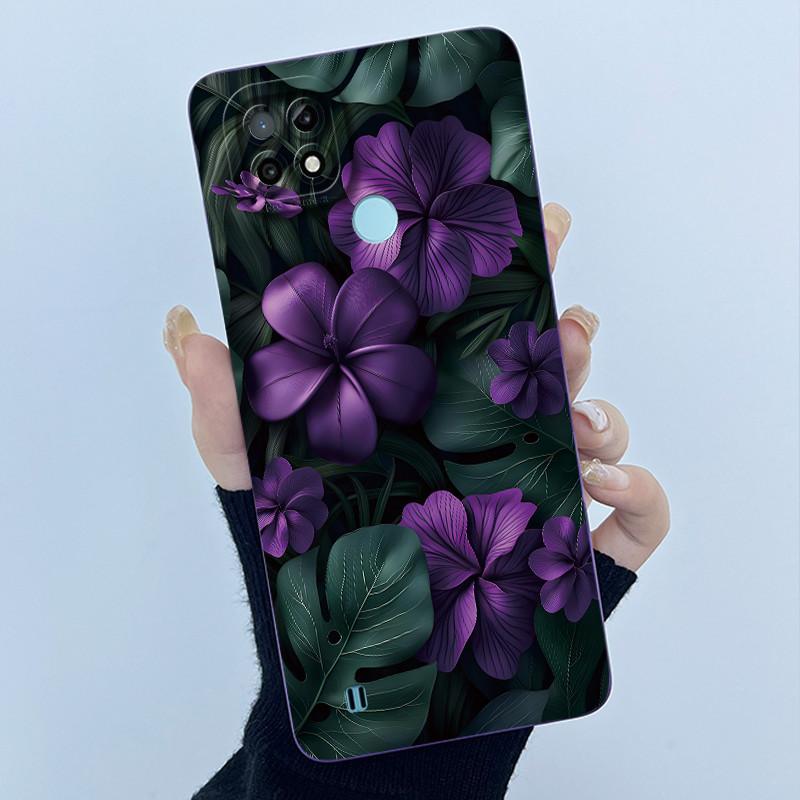 Для Realme C21 RMX3201 / C21Y RMX3261 RMX3263 C25Y Чехол для телефона Coque Мягкий силикон Сладкий расписной Девочки Милый печатный задний чехол