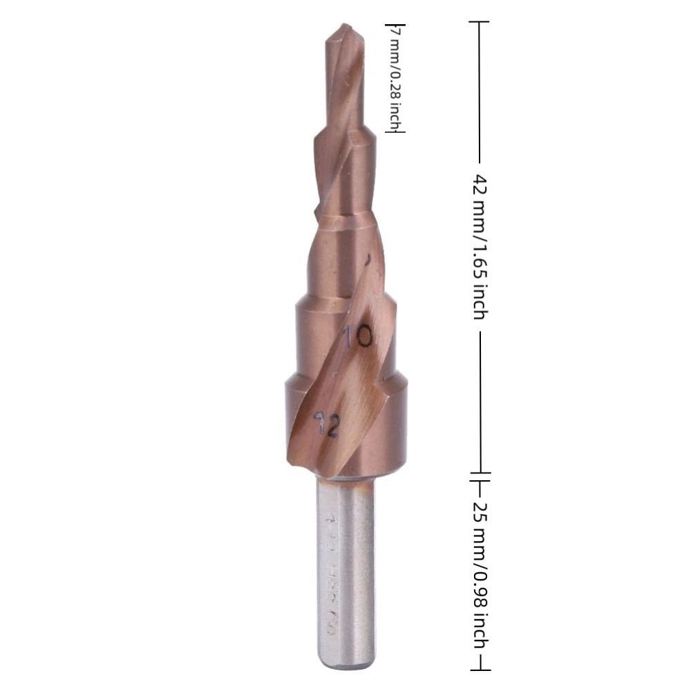 Triangular Shank Hole Opening Tool High Speed Steel M35 Hole Reamer Step Drill Bit Set  Counterbore
