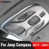 Для Jeep Compass 2017 2018 Матовая Накладка на Передний Потолочный Плафон Освещения Салона Аксессуары