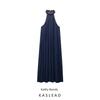 Kaslead New Women Clothes Western Style Fashion Simple Neck Collar Demin Dress 6929287