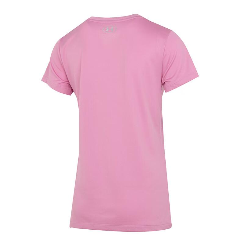 Under Armour Однотонная дышащая футболка с круглым вырезом и рукавом реглан, женские топы, ярко-розовый цвет 1277207-680