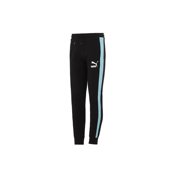 Puma Мужские джоггеры с полосками по бокам Iconic T7 Logo Print Черный 531381-98