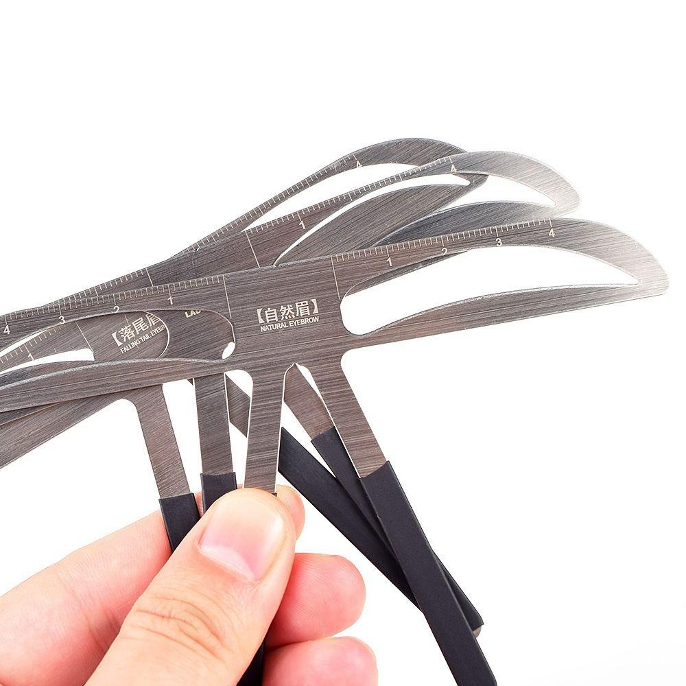 3D Тату-линейка для бровей, Формирователь баланса, Многоразовый инструмент для измерения бровей, Металл, Простой в использовании, Шаблон-трафарет для рисования бровей, Женщины