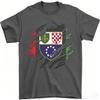 Горячий тренд Рваный флаг Боснии и Герцеговины День футбольная футболка Дизайн Предварительный просмотр только Футболка 2026 Унисекс Женская хлопковая футболка