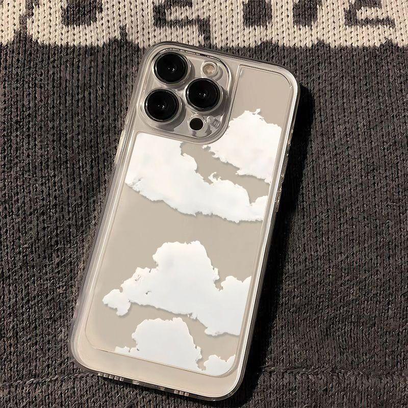 Простые, маленькие и свежие облака, подходят для чехла на телефон iPhone17 16promax Японский 13/14 Высокая ценность 15