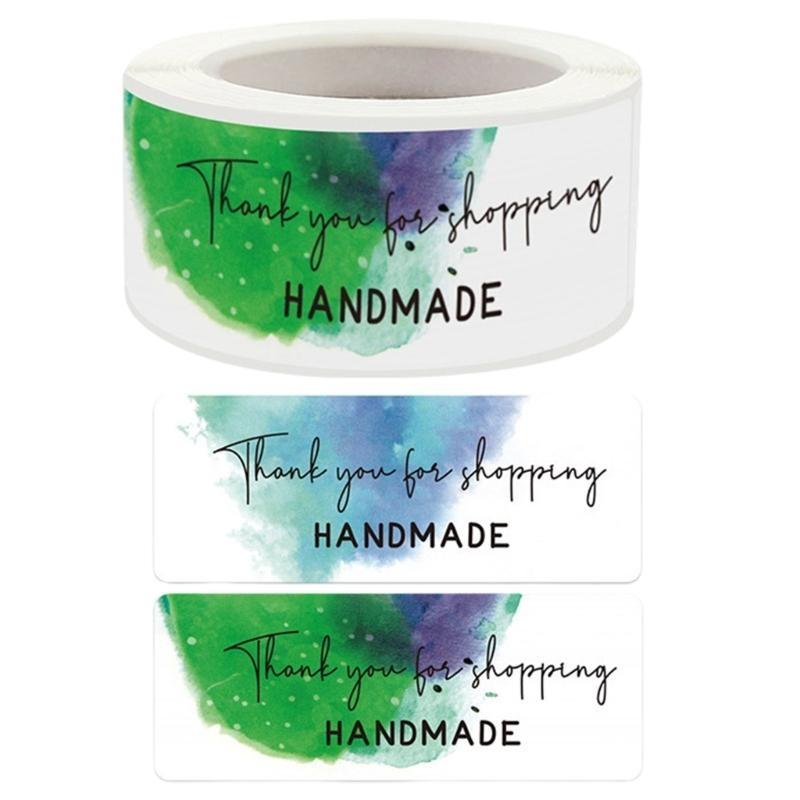 120 шт./рулон Рулон наклеек «Спасибо» для упаковки подарков и запечатывания конвертов