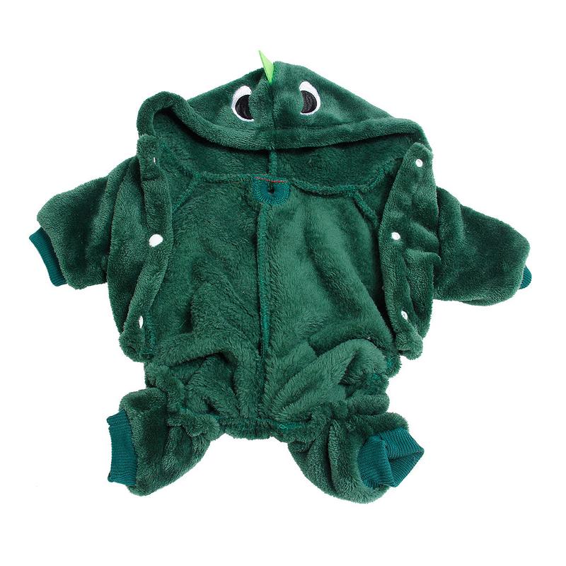 1PC Puppy Dinosaur Pet Clothes Plush Clothes Warm And Comfortable Funny Winter Kitten XS-XL