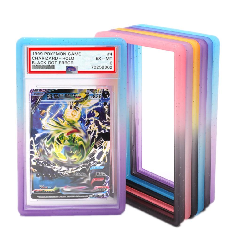 35Pt Psa Graded Card Slab Gradient Silicone Tpu Bumper Case Guard Protector For Sports Game Pokemon Card Display Sleeves Skin