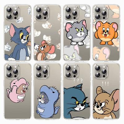 Чехол S-2 Tom and Jerry для iPhone 11 12 13 14 15 16 Pro Max Redmi A3 9A 9C 10A 10C 13C Note 9 11 Samsung S24 S21 S20 Ultra Plus A04S A05S