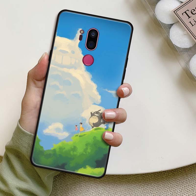 Чехол аниме Studio Ghibli Тоторо для LG K40 K40s K41s K50 K51s K61 G7 G8 ThinQ Q51 Q61 Q60 Q70, черный силиконовый чехол для телефона
