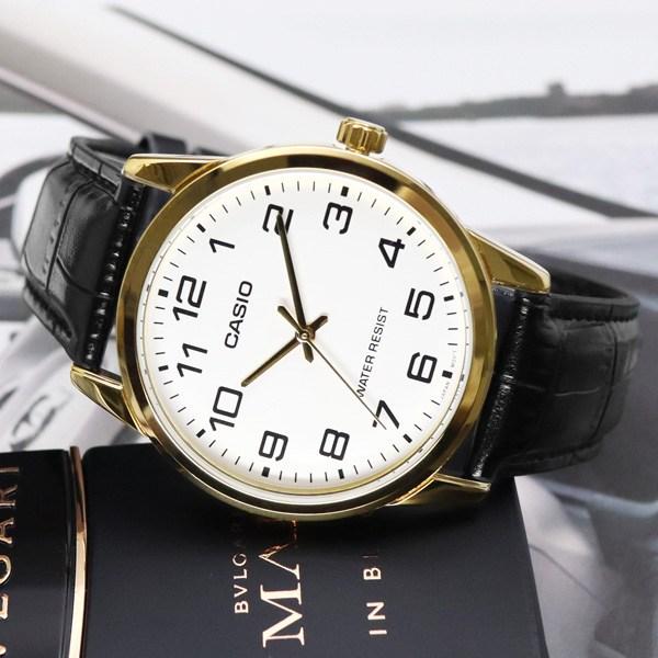 Casio Мужские модные деловые кожаные часы