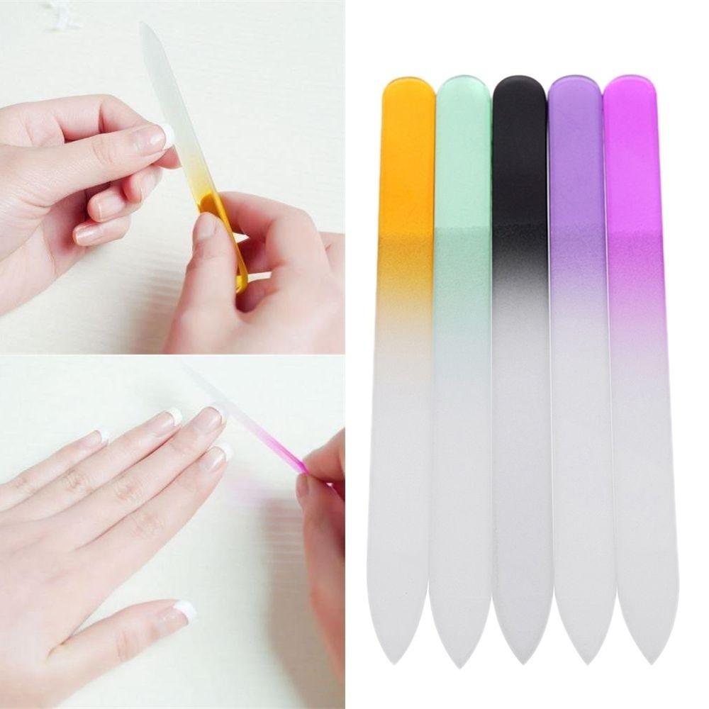 2 шт. полезные DIY художественные стеклянные двухсторонние буферы для ногтей, полирующие шлифовальные пилочки, градиентный Радужный Маникюр