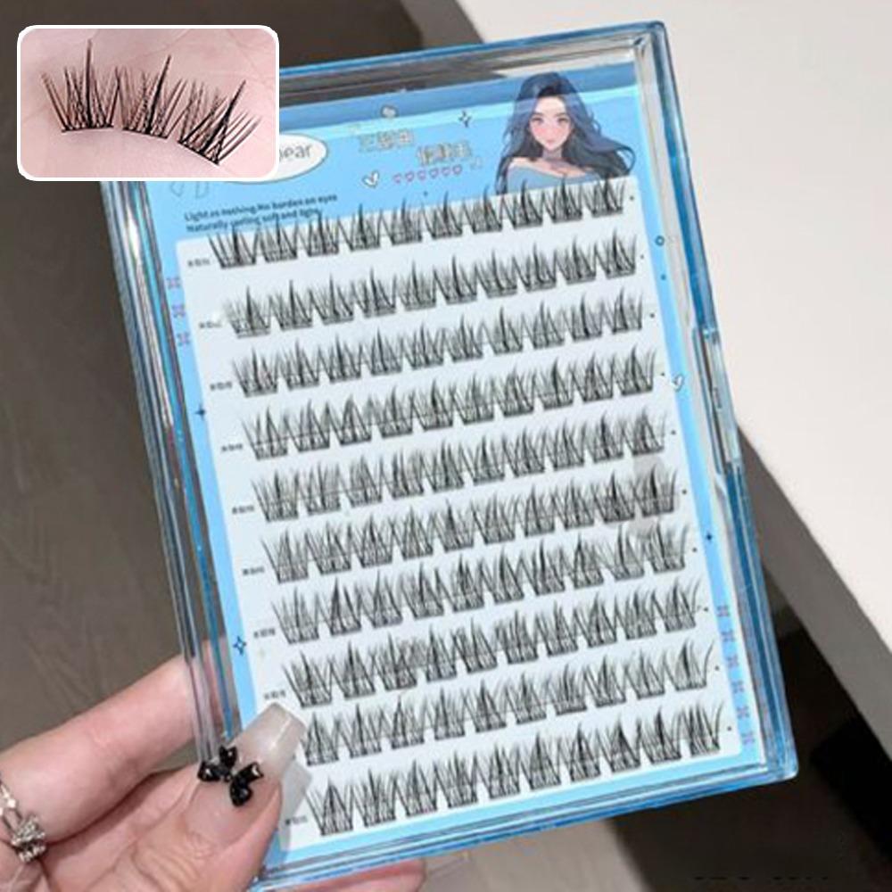 Накладные ресницы без клея Натуральный завиток Пучки ресниц Густые Сегментированные ресницы Наращивание Макияж