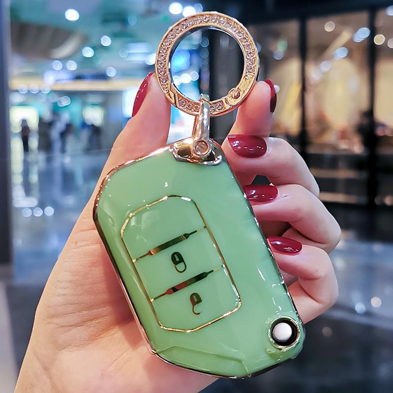 Модный TPU Чехол-Оболочка для Брелока Автомобильного Ключа Защитный Брелок-Держатель Аксессуары Для Jeep Wrangler JL JK JLU XD 2018-2022