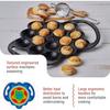 Poêle à Poffertjes en Fonte Assaisonnée 15 Cavités pour Mini Pancakes, Blinis Victoria 36.225 Noir