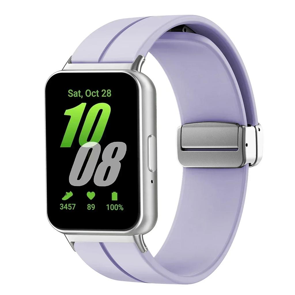 Silicone Strap For Samsung Galaxy Fit3 Watch Band Magnetic Buckle Wristband For Samsung Galaxy Fit 3 Bracelet Replacement Correa