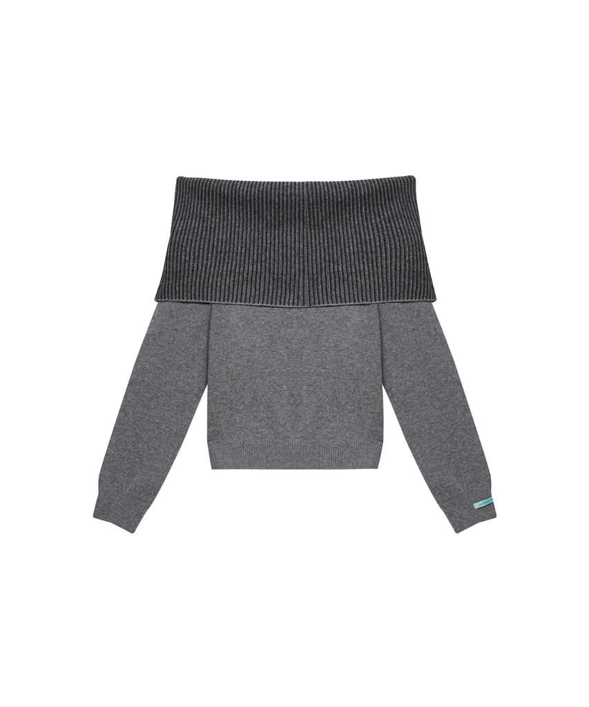 INSTANTFUNK Wool Off-Shoulder Knit