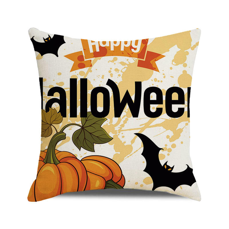 Хэллоуин Летучая мышь Ворона Тыква с принтом Чехлы для подушек для дома Гостиная Украшение дивана Пледы Наволочки