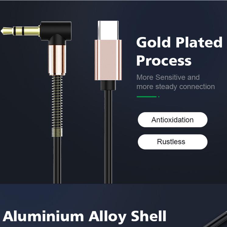 Аудио удлинительный кабель Type-C до 3,5 мм, аудио Aux кабель для Huawei, автомобильный провод для наушников, динамика, разъем 3,5, Aux USB C, адаптерный шнур