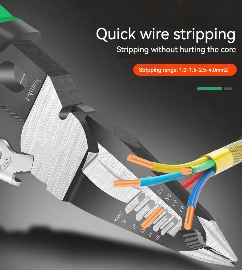 Многофункциональные комбинированные плоскогубцы 9 в 1, LAOA, кусачки для тонкой проволоки, для электрика