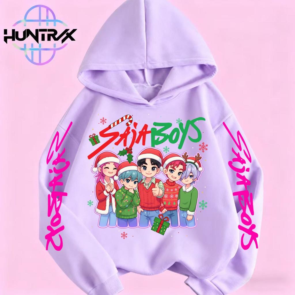 KPop Devil Hunter Christmas Cartoon Printed Men's and Women's Fashion Casual Spring and Autumn Sports Hoodie