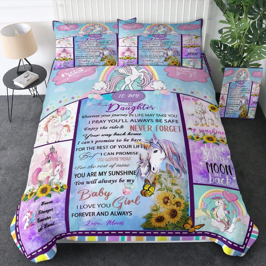 Трехсекционный пододеяльник «Единорог в мечтах»