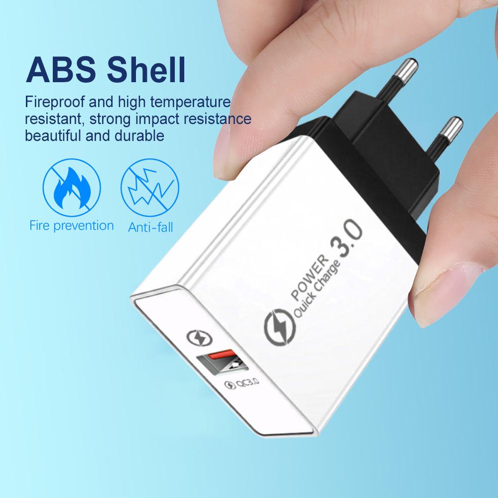 PD33W QC3.0 GaN Multi-Port European Standard Fast Charger, 9V/12V Fast Charging Adapter