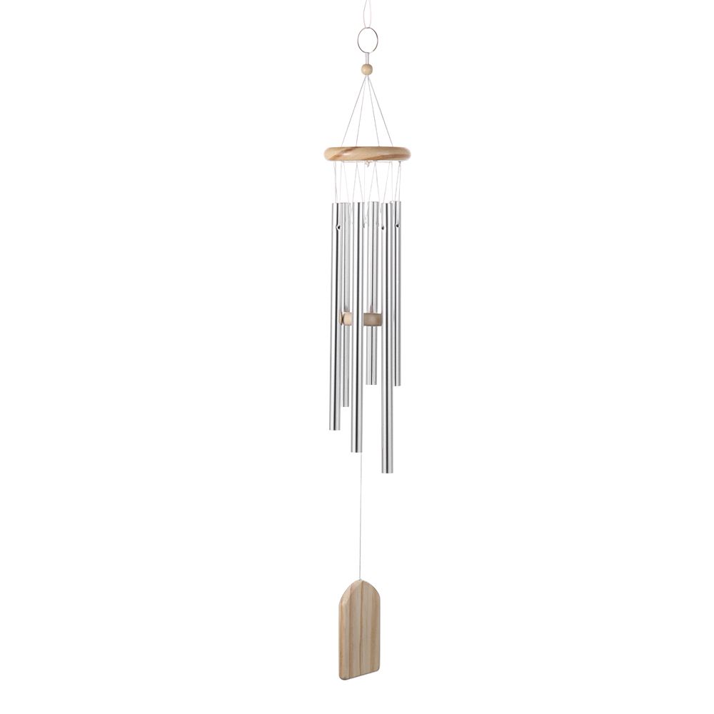 Series Garden Decor Garden Decoration Solid Wood Hanging Decorations Wind Chime Aluminum Tubes