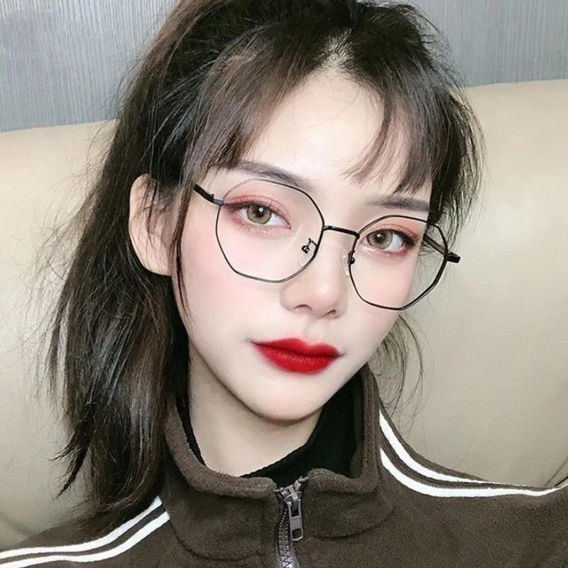 Корейские модные круглые очки с защитой от синего света, ультралегкая металлическая оправа, анти-усталость, женские винтажные простые очки для защиты глаз