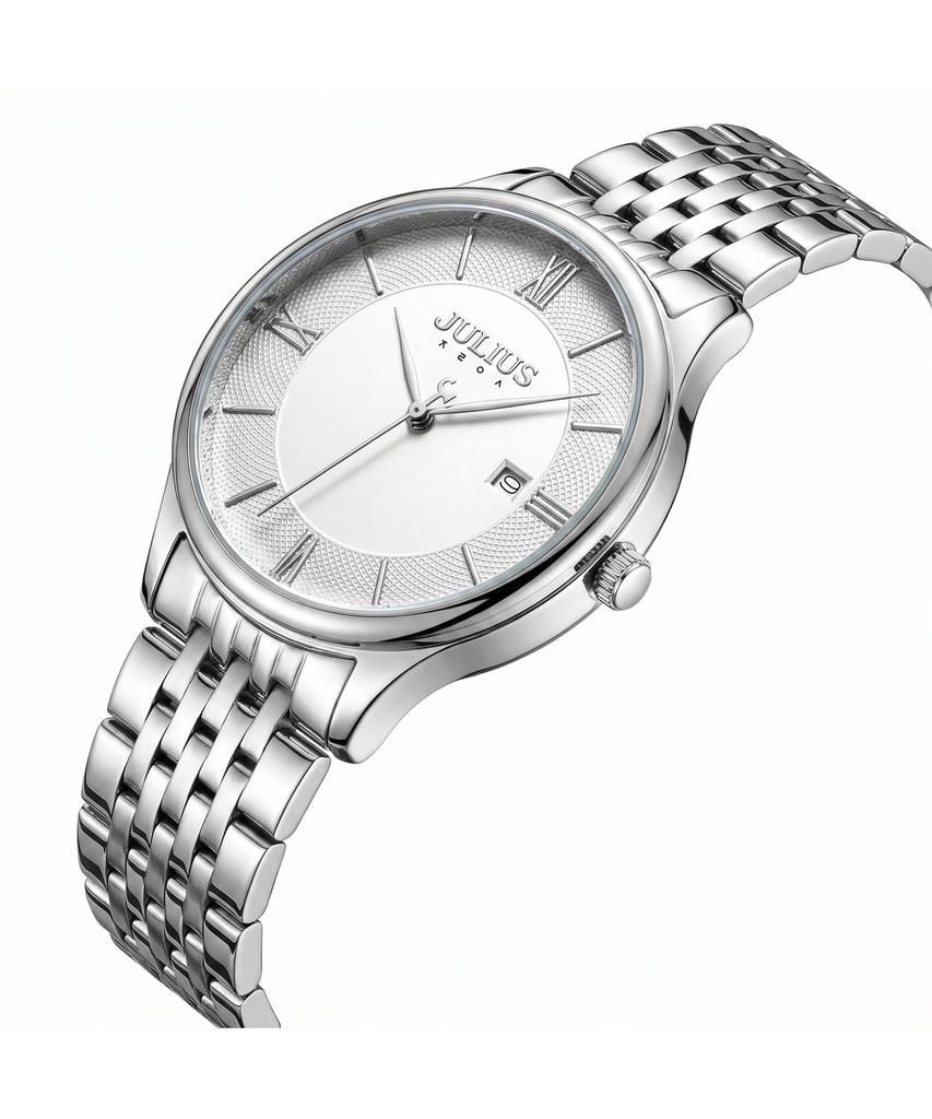 Jyullieoseu Ja-1328 Классические круглые мужские металлические наручные часы