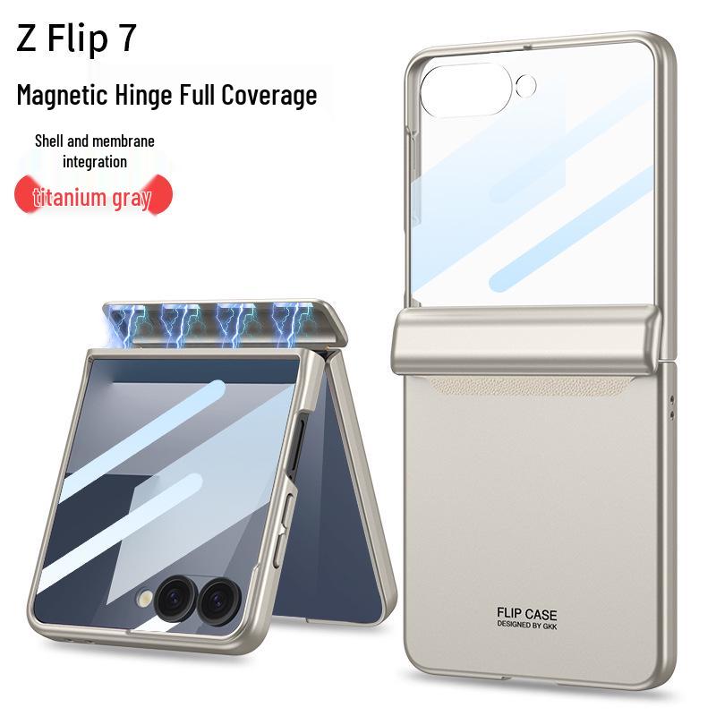 Чехол для Samsung ZFlip7: Ультратонкий складной защитный экран с магнитной адсорбцией - Полное покрытие, дизайн с жестким корпусом.