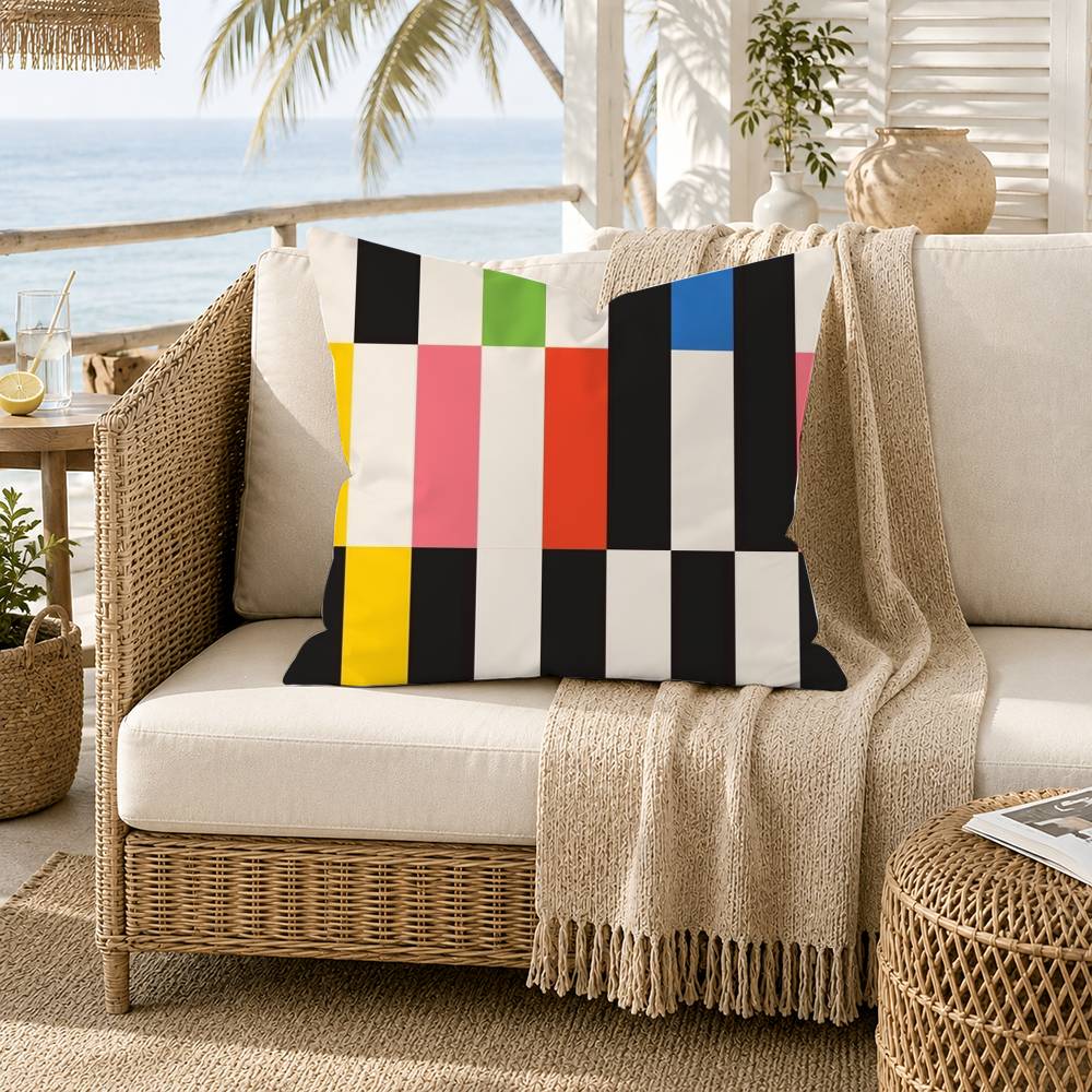Striped ColorBlocking Art Pattern Pillow Case for Sofa Living Room Home office Decor Protective Cover