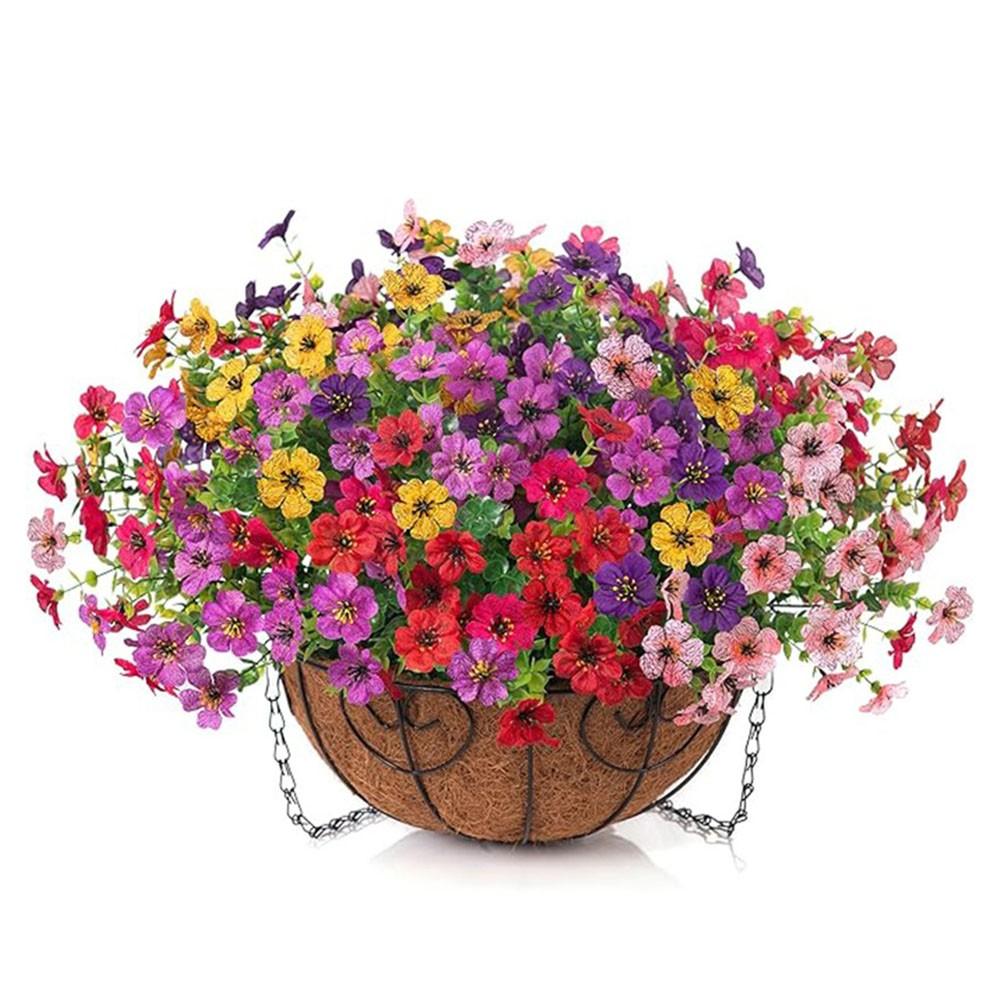Inch Diy Basket 10 Chain With Vibrant Artificial Flowers For Decoration