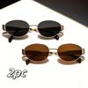 2 Piece Set of Fashionable and Trendy Glasses for Women  Suitable for Summer Outings Vacations Outdoor