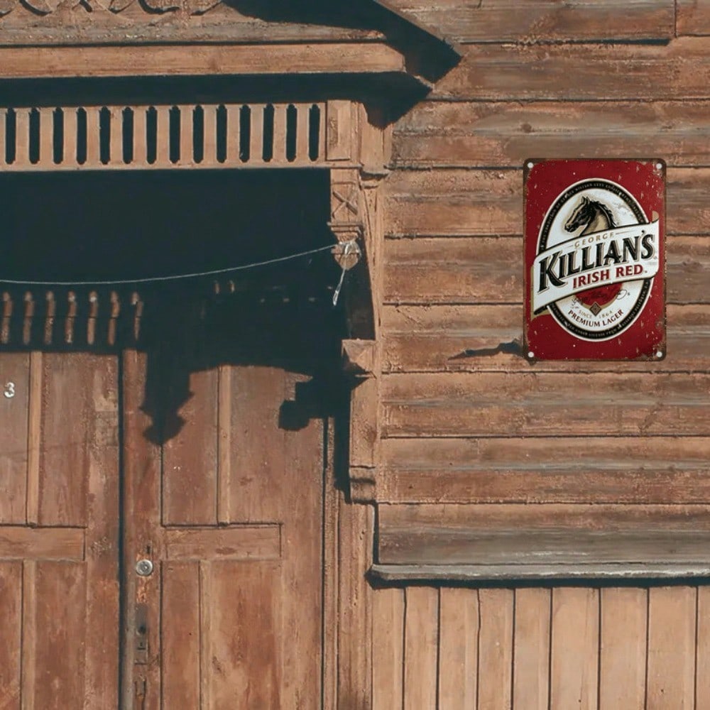 Винтажная металлическая жестяная табличка George Killian Irish Red Ретро Бар Настенный Декор 8x12 Дюймов