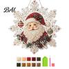 Christmas Craft Kits for Adults Faux Pearl Painting Suncatcher Art Kit, Acrylic Snowflake Shape Board Handmade Tree Decor with Lace Edge, 3D