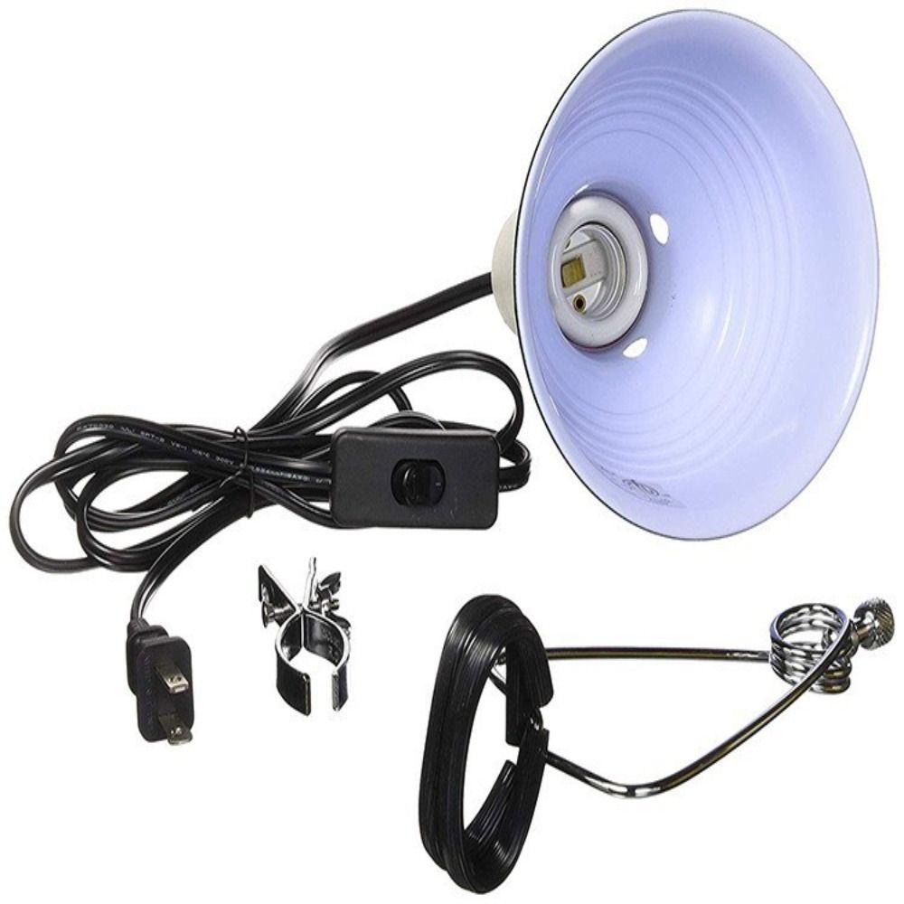 Black Reptile Heating Lamp 110-240V UVB Reptile Lamp Lampshade Emission Lamps  Reptile Terrarium