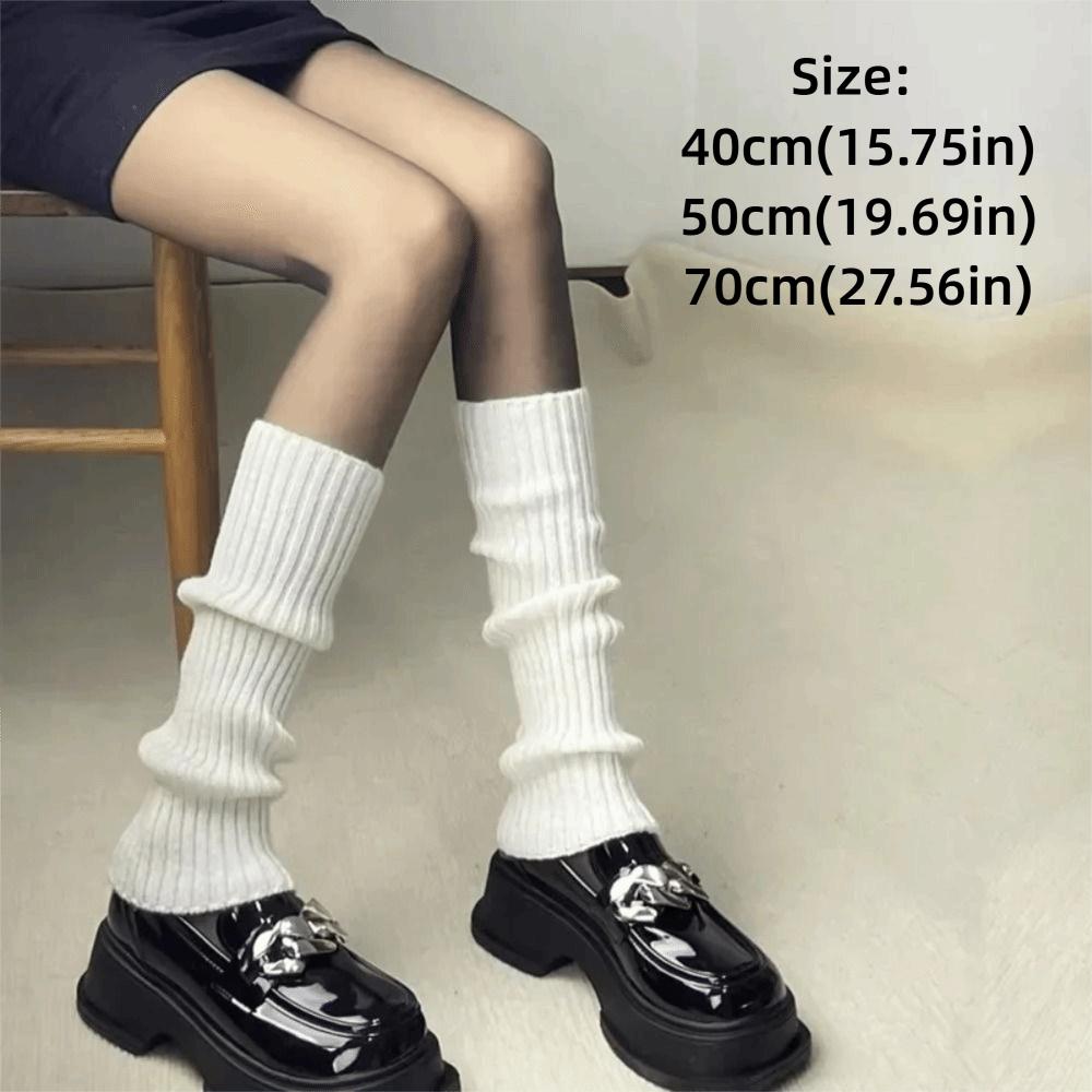 Heap Socks Lolita Leg Warmers 40/5070cm Length Crochet Socks Wool Leg Warmers Autumn Winter