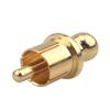 1/8 Pcs Gold/Rhodium Plated RCA Plug Caps RCA Shorting Plugs RCA Male Plugs RCA Dust Caps for Audio Speaker Subwoofer Amplifier